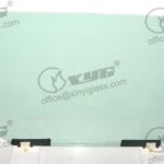 LH FRONT DOOR GLASS GREEN W/FITT